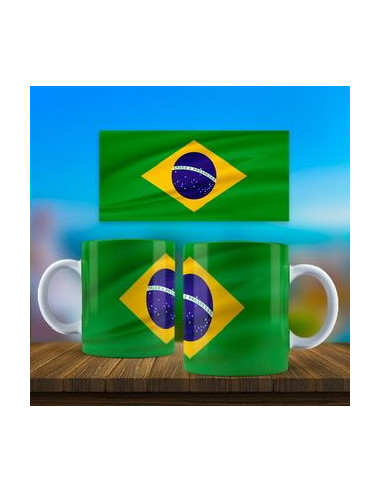 Taza bandera Brasil